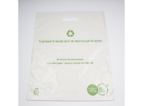 Plastikbærepose återvunnen 400x450/50x0,045mm 250stk/kar - (250 stk.)