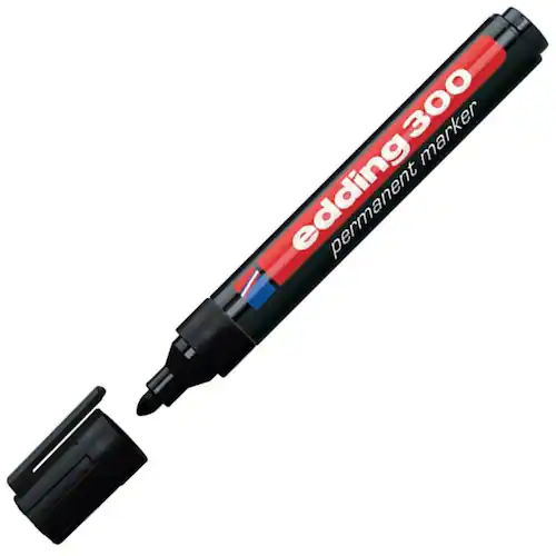 edding Märkpenna Permanent 300 med 1,5 - 3 mm, svart