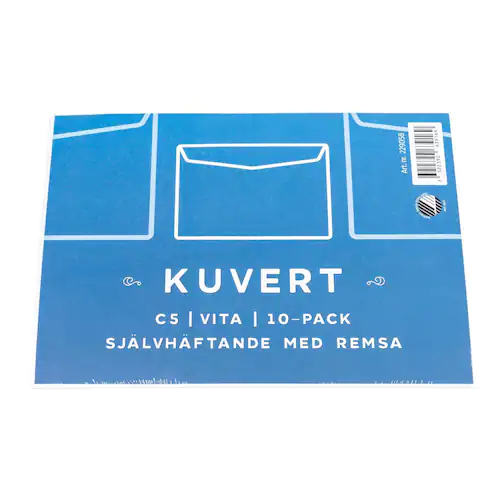 Emo Kuvert Konsument C5 Vit Remsa