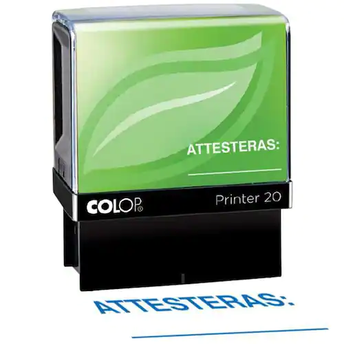 Colop Stämpel standardtext ATTESTERAS: