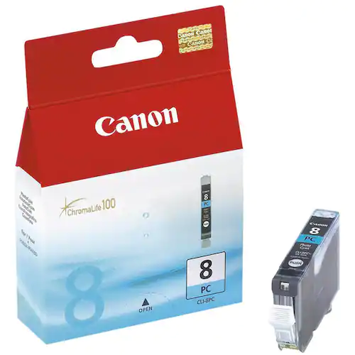 Canon Bläckpatron, PIXMA CLI-8 PC, 0624B001, ChromaLife100, fotocyan, singelförpackning