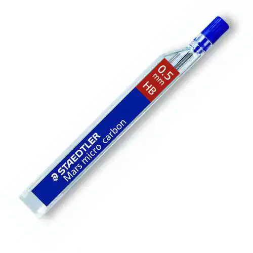 Staedtler Mars Stift till mekanisk stiftpenna, Mars Micro Carbon, 0,5 mm HB-stift