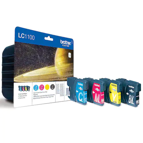 Brother Bläckpatron LC1100, LC-1100VALBP, Innobella™-bläck, svart, cyan, magenta, gul, 4-pack