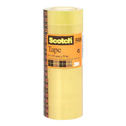 Scotch® Klar kontorstejp 508, 15 mm x 33 m, polypropylen, genomskinlig