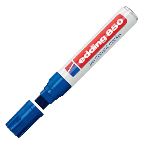 edding Märkpenna permanent, 850 i jumbo-storlek med snedskuren spets, 5 - 15 mm, blå