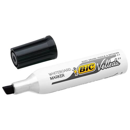 BIC® Whiteboardpenna Velleda®1781, snedskuren spets, 3,2 - 5,5 mm, olika färger: Svart, röd, blå, grön