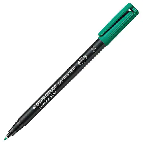 STAEDTLER Lumocolor Universalpenna Lumocolor® 318 permanent, tunn spets, 0,6 mm linjebredd, grön