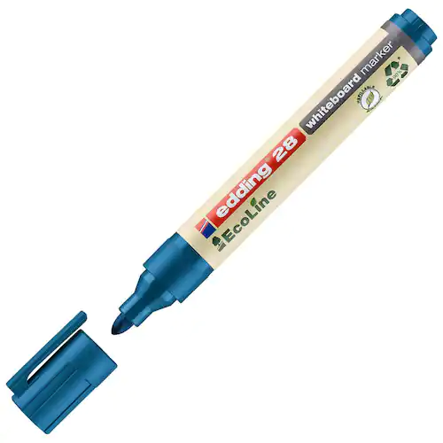 edding Whiteboardpenna, 28 EcoLine, 1,5–3 mm linjebredd, blå