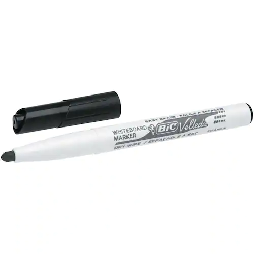 BIC® Whiteboardpenna Velleda® 1741, svart medelfin kulspets