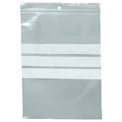 Blixtlåspåse skrivfält 80x120mm