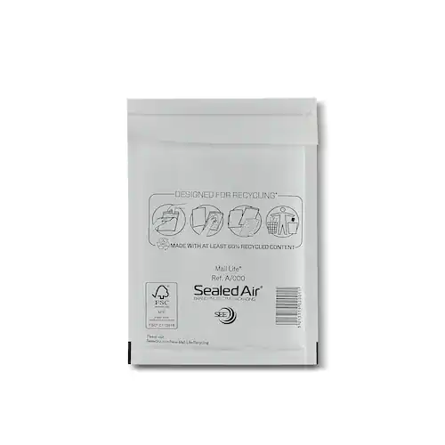 Mail Lite® Bubbelpåse A000 110x160mm vit 100/FP