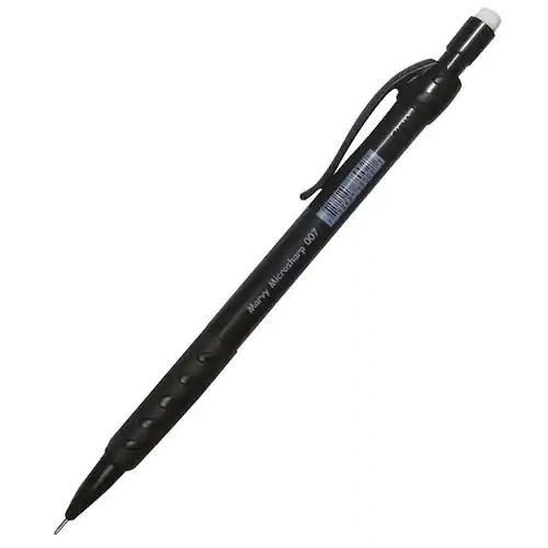 Marvy Stiftpenna, Microsharp, 0,7 mm stift, pennkropp med greppzon, svart