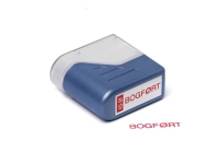 Stempel Deskmate Bogført rød tekst
