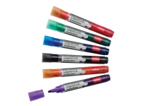 Nobo Liquid Ink - Markering - icke-permanent - för flipdiagram, overhead-diapositiv, whiteboard - blandfärger - 3 mm (paket om 12)