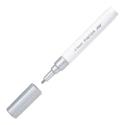 Pilot Märkpenna Pintor Fine spets, 1,0 mm, silver