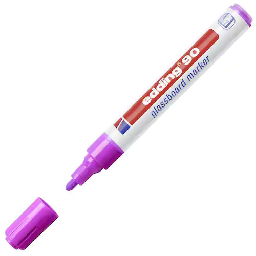 edding 90 Märkpenna för glastavla, rund spets, 2-3 mm, violett