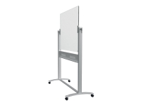Nobo Diamond - Whiteboard-tavla - golvstående - 900 x 1200 mm - tempererat glas - magnetisk - dubbelsidig - mobil - frostigt vit