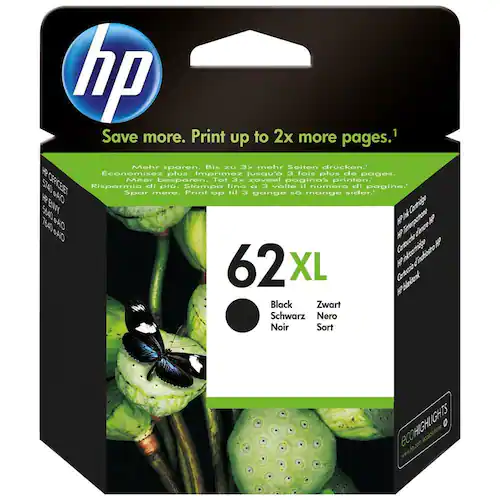 HP Bläckpatron C2P05AE 62XL Svart