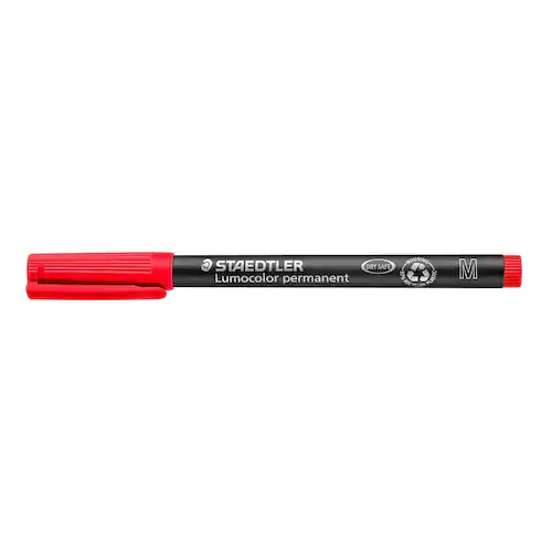 STAEDTLER Lumocolor Universalpenna Lumocolor® 317 permanent, mediumspets, 1 mm linjebredd, röd
