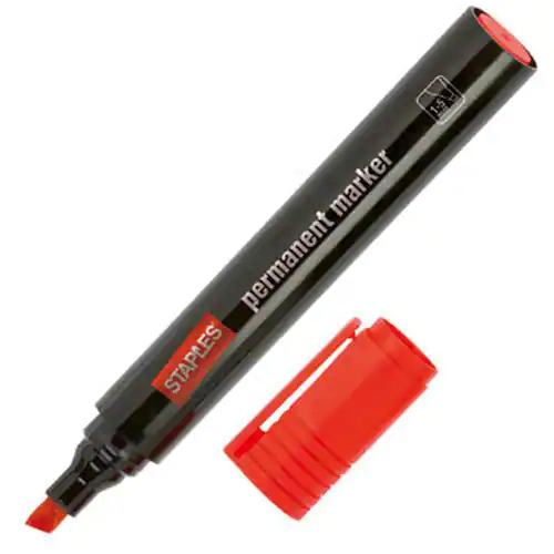 Staples Märkpenna skuren 1-5mm röd