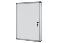 Opslagsskab glasskab Bi-Office med whiteboard til 9 x A4 ark
