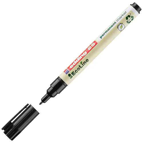 edding Permanent märkpenna, 25 EcoLine, kulspets, 1 mm linjebredd, svart