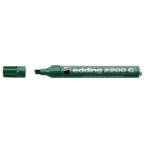 edding Märkpenna 2200 C, permanent, snedskuren spets, 1–5 mm, grön