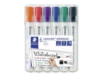 Staedtler 351 B WP6, 6 st, svart, blå, grön, orange, röd, lila, vit, vit, vit, polypropylen (PP), 2 mm
