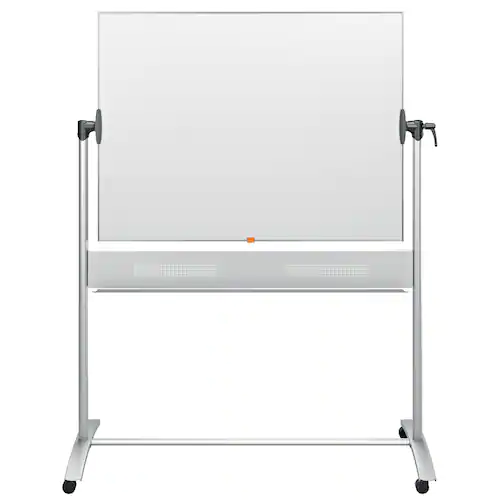 Nobo Whiteboard, mobil, magnetisk emaljyta, aluminiumram, dubbelsidig, 1 200 x 900 mm