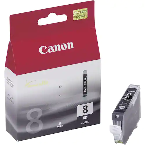 Canon Bläckpatron, PIXMA CLI-8 BK, 0620B001, ChromaLife100, svart, singelförpackning