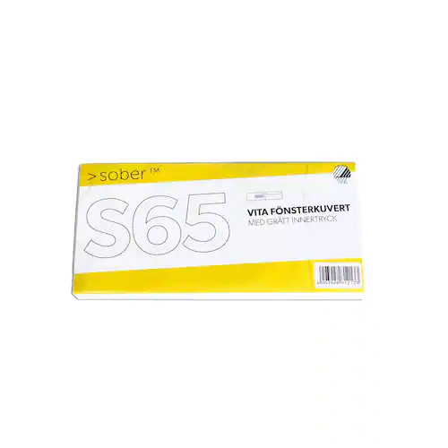 SOBER® Kuvert konsument-fp S65 H2 FH vit