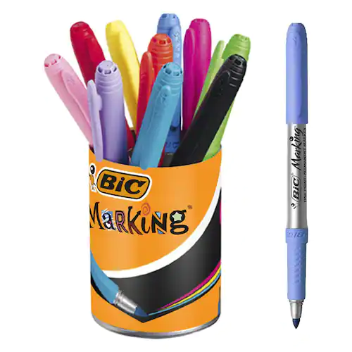 BIC® Märkpenna Marking™ permanent, medium1,1 mm linjebredd, olika färger