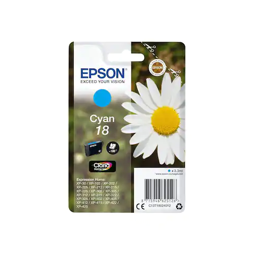 Epson Bläckpatron C13T18024012 Cyan