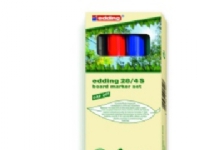 Whiteboardmarker edding 28 Ecoline, rund, ass. färger, box med 4 st.