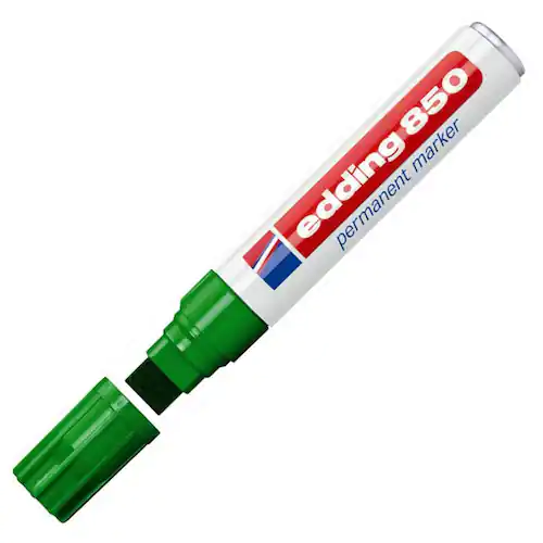 edding Märkpenna, permanent, 850 i jumbo-storlek med snedskuren spets, 5 - 15 mm, grön