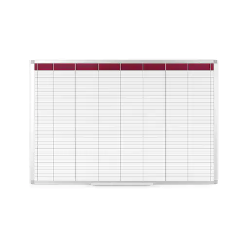 Staples Veckovis planeringstavla, avtorkningsbar magnetisk yta, 91 x 68,7 cm, vit