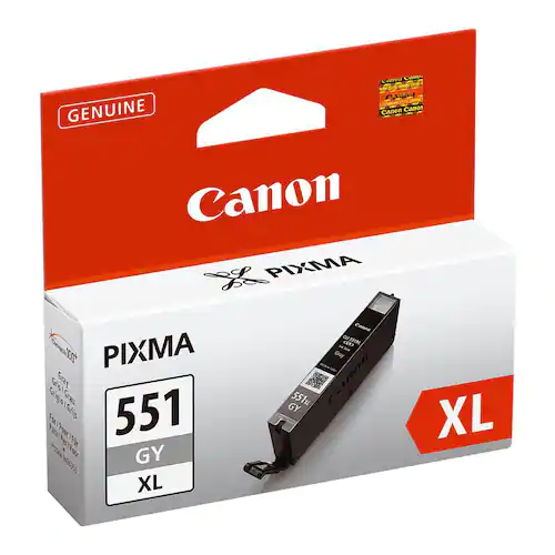 Canon Bläckpatron, PIXMA CLI-551XL GY, 6447B001, ChromaLife100+, grå, singelförpackning, hög kapacitet
