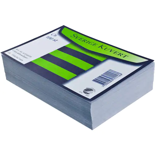MAILMAN Sverige-kuvert FP C6 med förtryckt tabell, 114 x 162 mm, vit