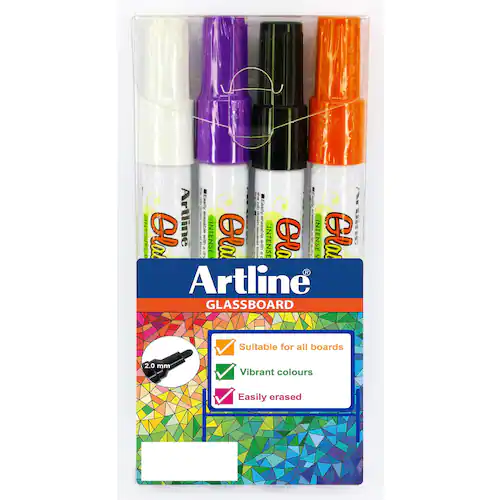 Artline Märkpenna glastavla mörka
