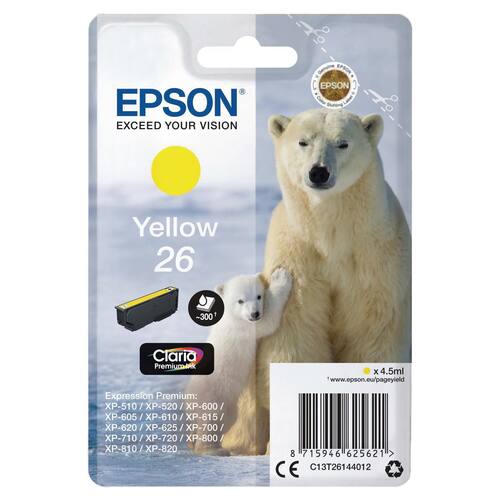 Epson Bläckpatron C13T26144012 Gul