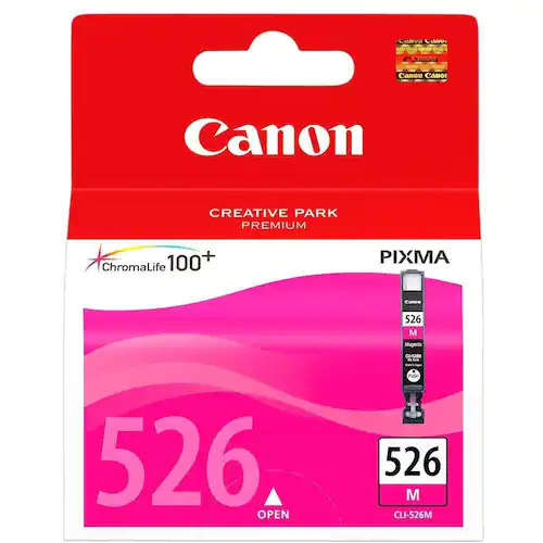 Canon Bläckpatron, PIXMA CLI-526 M, 4542B001, ChromaLife100+, magenta, singelförpackning