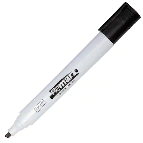 Staples Whiteboardpenna, Remarx™ Dry-Erase, snedskuren spets, 1–5 mm, svart