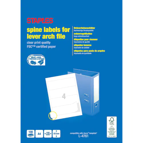 Staples Etikett 192x61mm