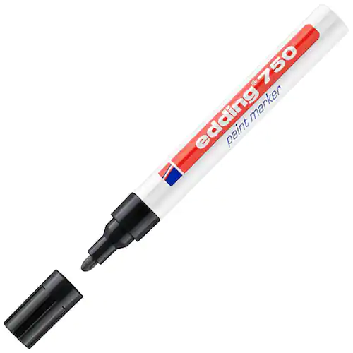edding Märkpenna 750 med rund spets, 2 - 4 mm, svart