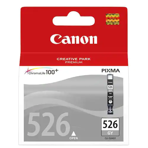 Canon Bläckpatron, PIXMA CLI-526 GY, 4544B001, ChromaLife100+, grå, singelförpackning