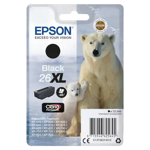 Epson Bläckpatron C13T26214012 Svart