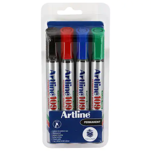 Artline Märkpenna 109 4 färger 4/FP