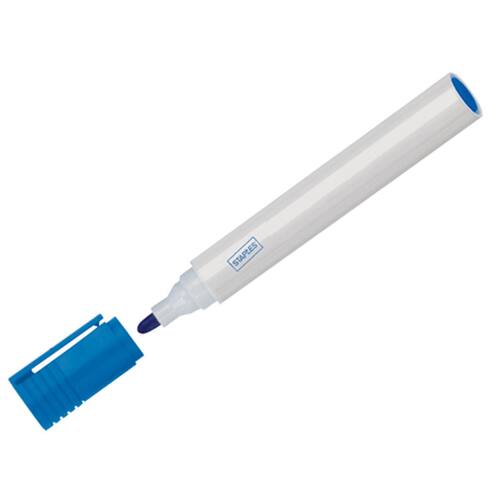 Staples Whiteboardpenna, Remarx™, icke-permanent bläck, 1–2 mm, blå