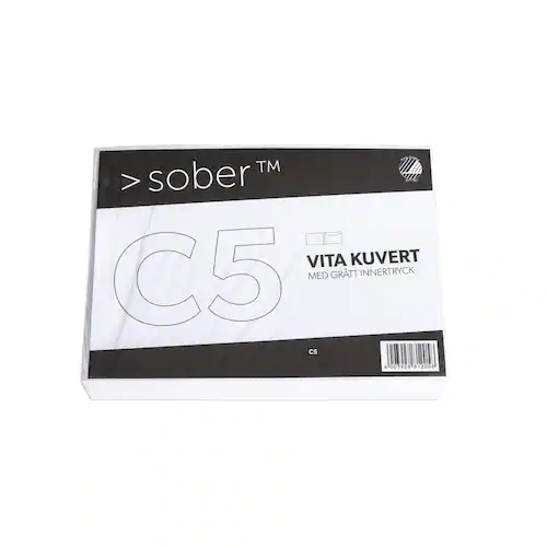 SOBER® Kuvert konsument-fp C5 FH vit