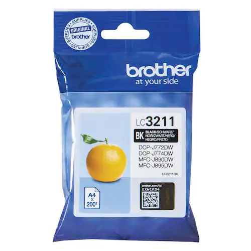 Brother Bläckpatron LC3211BK Svart
